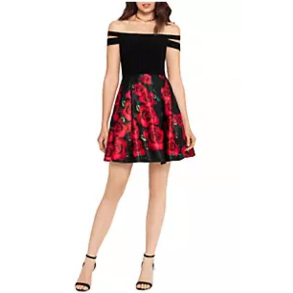 Blondie Nites by Stacy Sklar Red and Black Cocktail dress size 1      *G - Picture 2 of 6